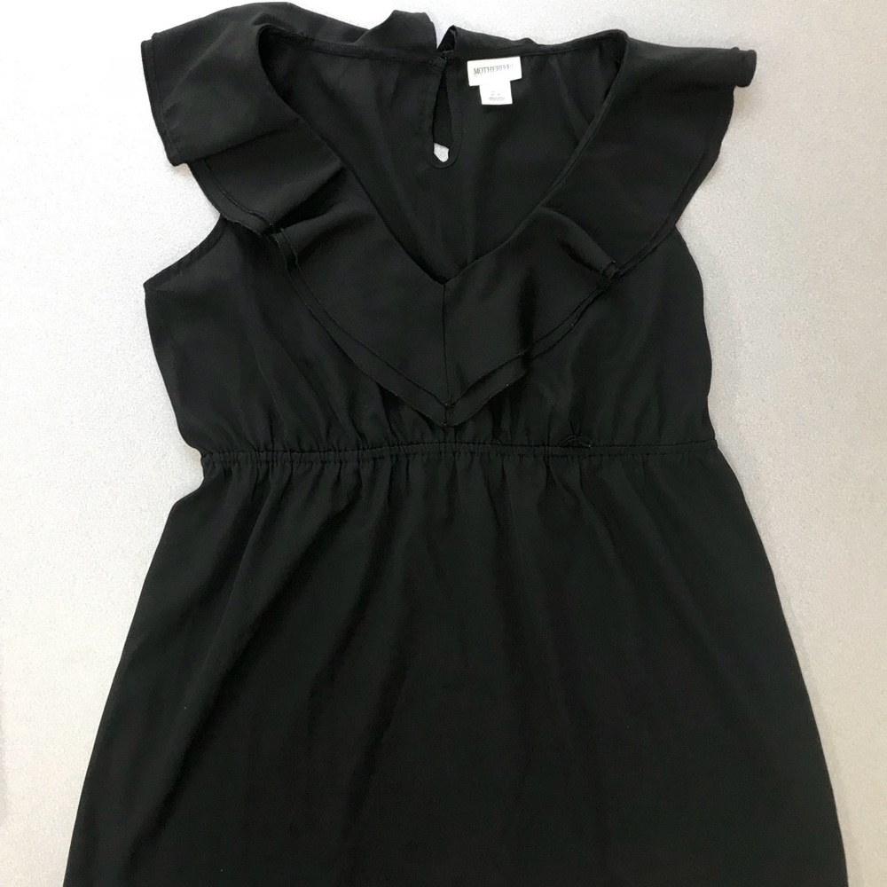 Maternity Ruffle Collar Sleeveless Top